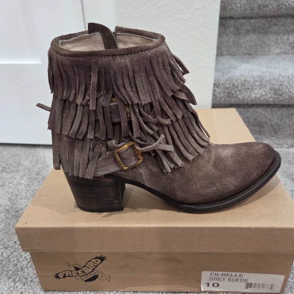 Freebird by Steven Shoes - Freebird by Steven OG Gray Suede Belle Bootie, Size 10